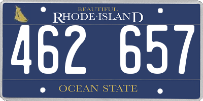 RI license plate 462657