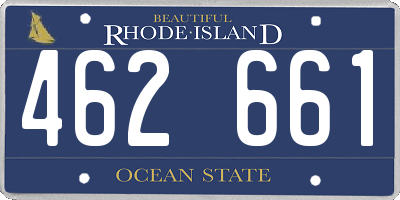 RI license plate 462661