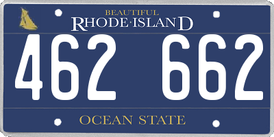 RI license plate 462662