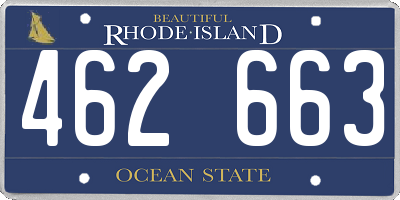 RI license plate 462663
