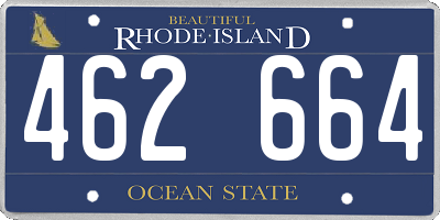 RI license plate 462664