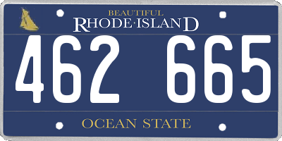 RI license plate 462665
