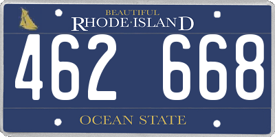 RI license plate 462668