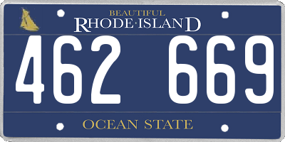 RI license plate 462669