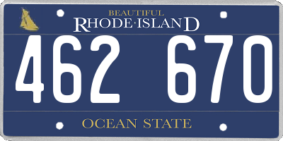 RI license plate 462670