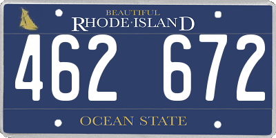 RI license plate 462672