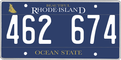 RI license plate 462674