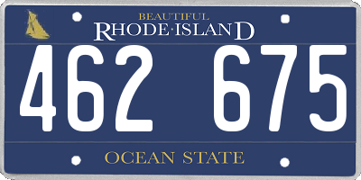 RI license plate 462675