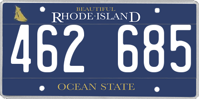 RI license plate 462685