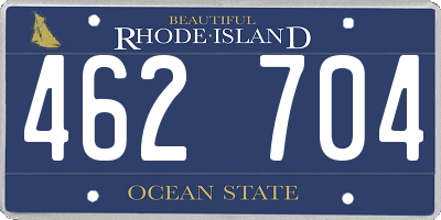 RI license plate 462704