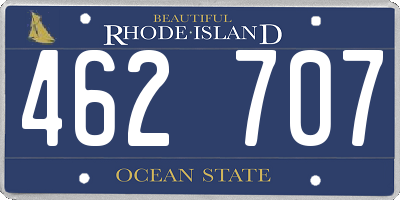 RI license plate 462707
