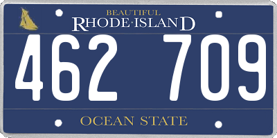 RI license plate 462709