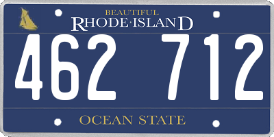 RI license plate 462712
