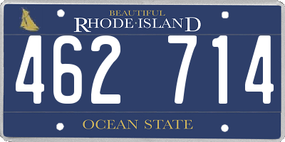 RI license plate 462714