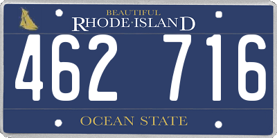 RI license plate 462716