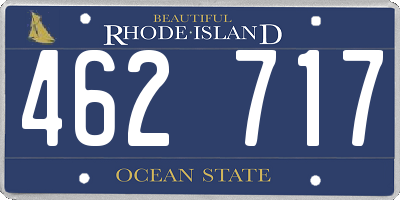 RI license plate 462717