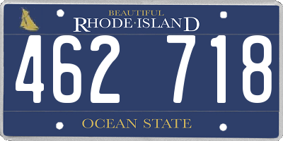 RI license plate 462718