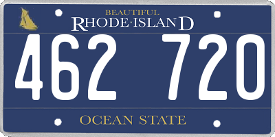 RI license plate 462720