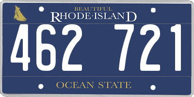 RI license plate 462721