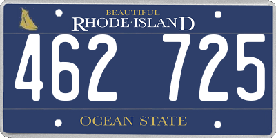 RI license plate 462725