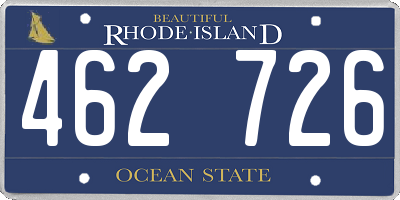 RI license plate 462726