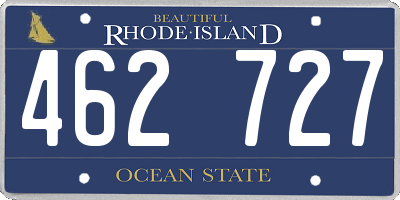 RI license plate 462727