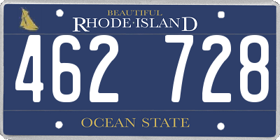 RI license plate 462728