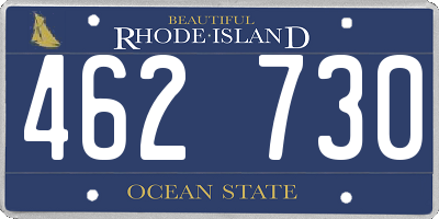 RI license plate 462730