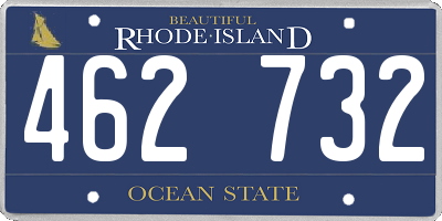 RI license plate 462732