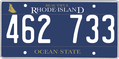 RI license plate 462733