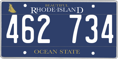 RI license plate 462734