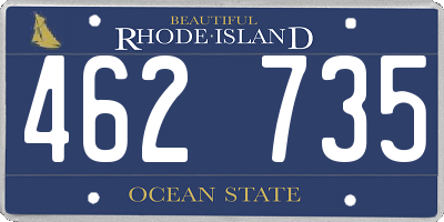 RI license plate 462735