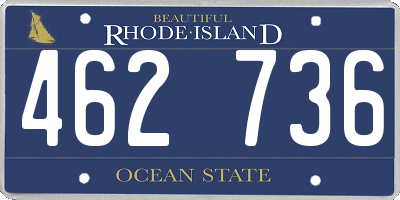 RI license plate 462736