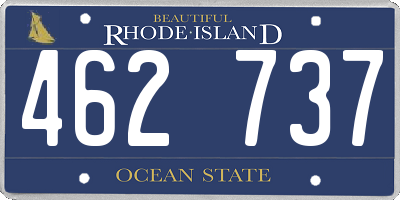 RI license plate 462737