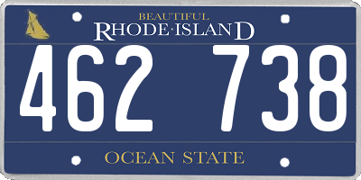 RI license plate 462738