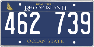 RI license plate 462739
