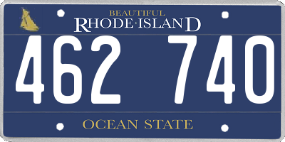 RI license plate 462740