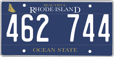 RI license plate 462744