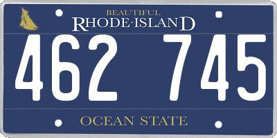 RI license plate 462745