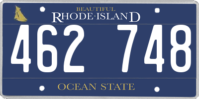 RI license plate 462748