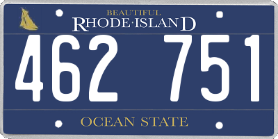 RI license plate 462751
