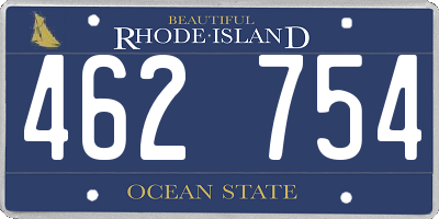RI license plate 462754