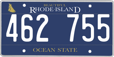 RI license plate 462755