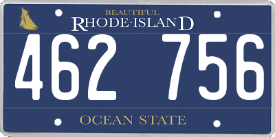 RI license plate 462756