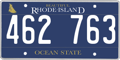 RI license plate 462763