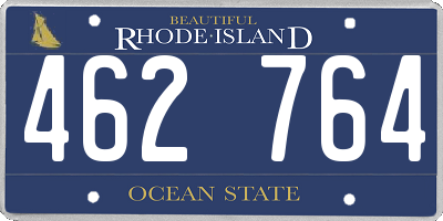 RI license plate 462764
