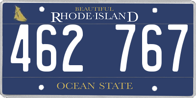 RI license plate 462767
