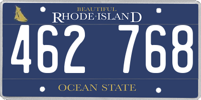 RI license plate 462768