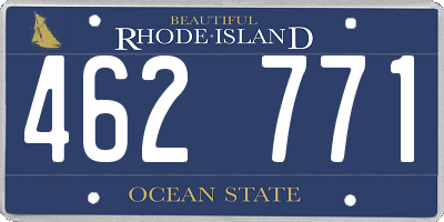 RI license plate 462771