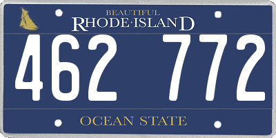 RI license plate 462772